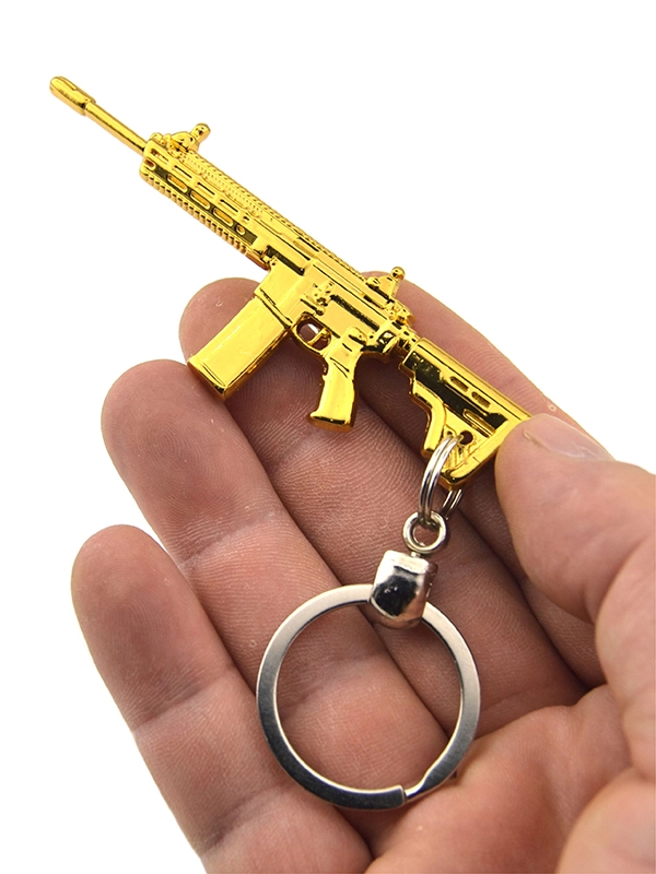 Rifle Keychain M-16 Gold Look