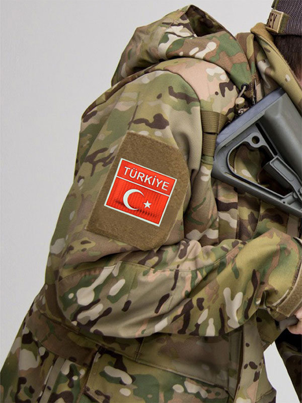Türkiye Dikdörtgen Arma Patch Peç - 5.5 x 6.5 cm