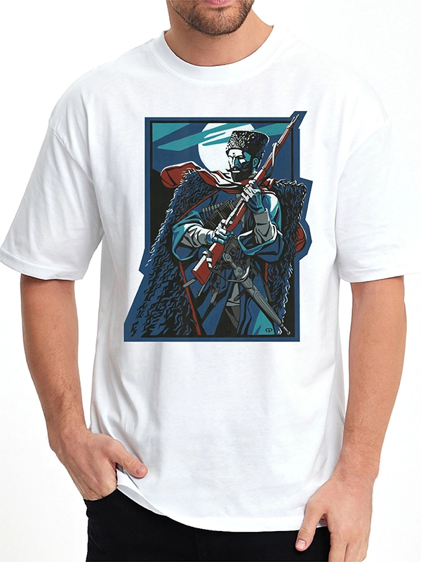 Caucasian Legends Collection: Zelimhan White T-Shirt