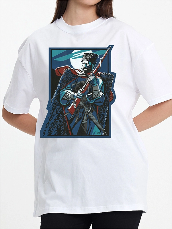 Caucasian Legends Collection: Zelimhan White T-Shirt