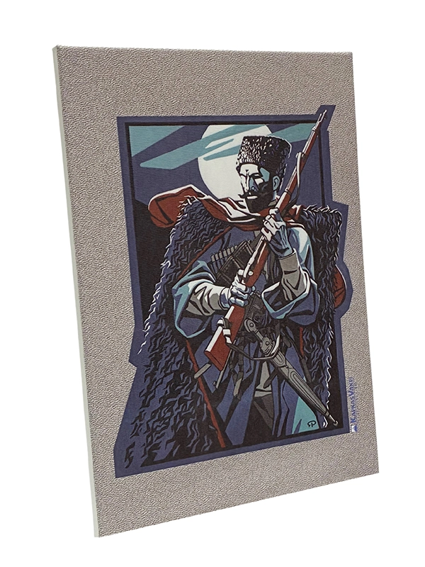 Zelimkhan Canvas Painting 35x50 Cm - Caucasian Legends - Licensed Products by Caucasian Foundation